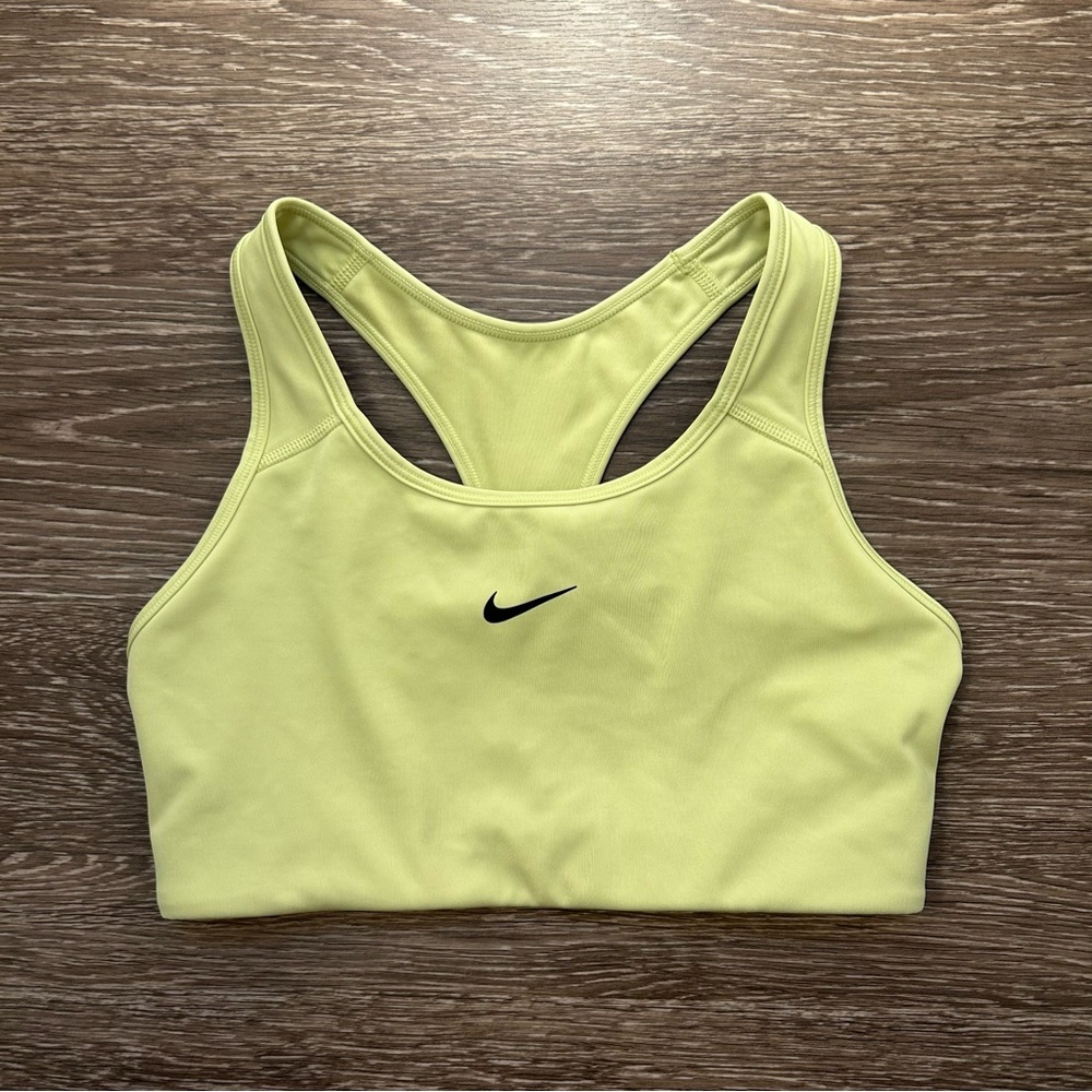 SOLD Nike Swoosh Dri-FIT Racerback Sports Bra Lime Green - Women’s Medium